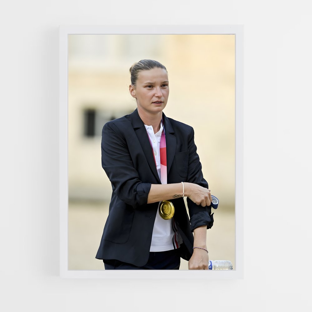 Poster Femme Médaillée – affiche Handball (vue 3)